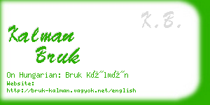 kalman bruk business card